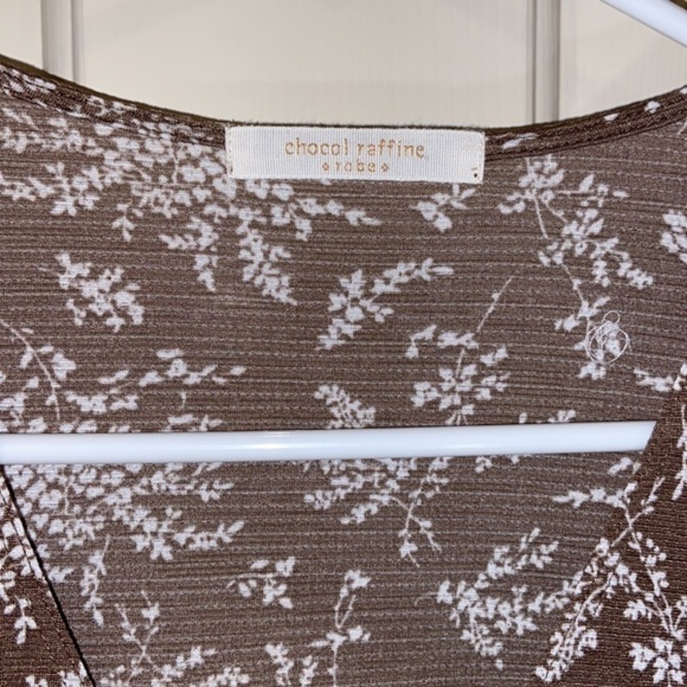 Chocol Raffin • Women’s 3/4 sleeve floral Robe • OSFM - Picture 4 of 11